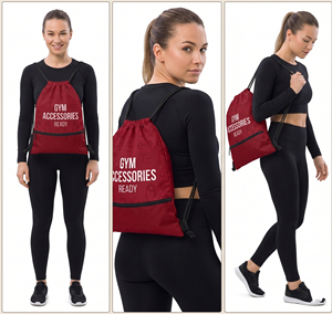 Custom 100% Polyester Nylon Drawstring Backpack <b>Bags</b> Unisex Gym Printed Fitness Drawstring <b>Bags</b> - Product Image 3