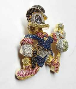 Colgante de Lujo Chapado en Oro de 18K con Diseño de Dibujos Animados, Joyería Hip Hop de Plata Esterlina 925, Moissanita Personalizada con Engaste de Garra GCI IDGL - Product Image 3