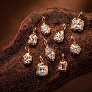 Wholesale Double Bezel Set IGI Certified 14K White Gold CVD Lab Grown Diamond Brilliant Cut Luxury Solitaire Pendant <b>Necklace</b> - Product Image 1