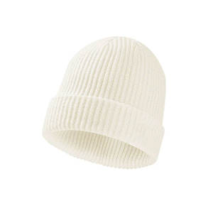 <b>Light</b> Blue Ribbed Beanie <b>Hat</b> 100% Acrylic Unisex Casual Winter Cap Solid Color Folded Cuff Design Adult Size 56-58CM - Product Image 3