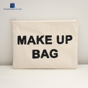 Factory Direct High Quality Canvas Cosmetic Zipper <b>Pouch</b> Makeup Bag Durable Travel Organizer for Unisex Daily Use - Product Image 6