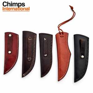 Étui universel en cuir pour couteau avec clip ceinture, gaufré |   Couvre-outils d'extérieur : plusieurs designs, couleurs et tailles - Product Image 2