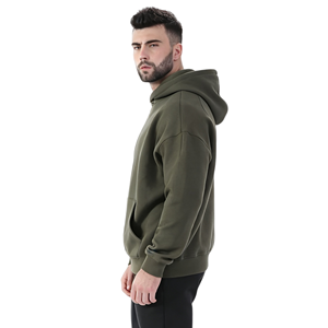 Sweat à capuche épais pour homme, style streetwear, coupe oversize, noir, personnalisable avec logo - Product Image 6