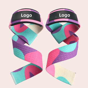 Customizable Nylon Cotton <b>Adjustable</b> Comfortable Eco-Friendly Lightweight Unisex Weightlifting Lifting Straps for Gym Strength - Product Image 4
