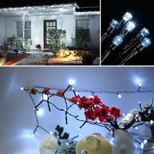 Luci a stringa a LED solari da 12M, 100 LED multicolore, 8 modalità di illuminazione, luci a stringa stellate impermeabili - Product Image 5