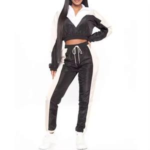 Conjunto Deportivo Personalizado Estilo 2026 para Mujer, Chaqueta Corta con Cremallera y Pantalones Jogger de Nailon Ligero - Product Image 6