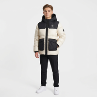 Blouson matelassé léger pour homme avec logo personnalisé, veste d'hiver chaude à capuche en duvet, streetwear décontracté pour l'extérieur