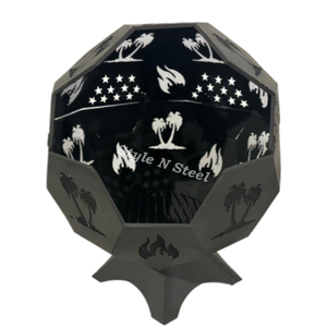 Brasero de hierro con pintura resistente al calor, diseño independiente, calefactor exterior para leña/carbón - Product Image 3