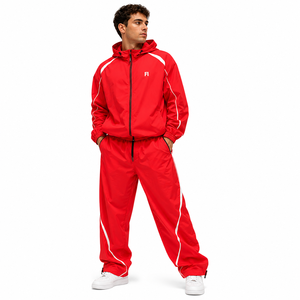 Men 2-Piece Pleated Nylon Custom Breathable <b>Running</b> Suit UV Light <b>Reflective</b> Windbreaker Sport suit Winter Casual men's <b>jackets</b> - Product Image 1