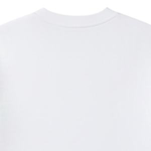 <b>Men</b> <b>White</b> <b>Long</b> <b>Sleeve</b> <b>T</b> <b>Shirt</b> with Small Chest Logo Crew Neck Cotton Casual Streetwear Fashion Top for Daily Wear - Product Image 4