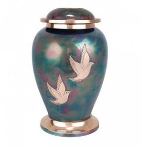 Urne funéraire en laiton poli gravé marron pour cendres humaines adultes, style américain/européen - Product Image 6