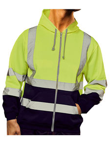 Veste de sécurité réfléchissante imperméable industrielle haute visibilité, légère et réversible, pour travaux de construction - Product Image 6