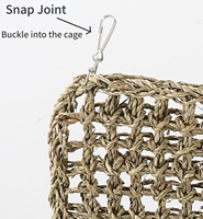 Oiseau mur de recherche de nourriture herbe de mer jouet filet de corde d'escalade pour perruche calopsitte pinson perroquet Durable Non toxique oiseau jouet