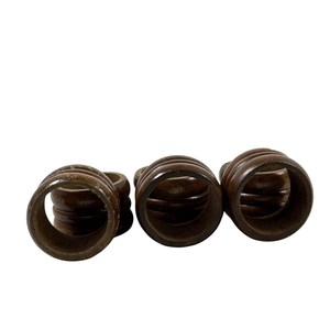 Anneaux de serviette en bois ronds de 4,5 cm, modernes, luxueux, écologiques, durables, décoration de table pour mariage, dîner, fête - Product Image 3