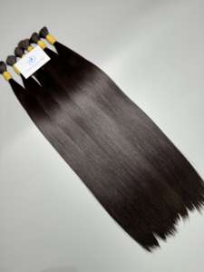 Extensions de cheveux humains vierges vietnamiens 100% bruts SDD, couleur noire et brune tendance, lisses naturelles, vente en gros - Product Image 3