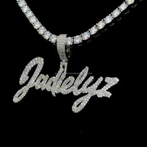 จี้เพชรสไตล์ฮิปฮอป S925ดีไซเนอร์เงิน VVS moissante จี้เพชรที่เรียกชื่อได้ - Product Image 3