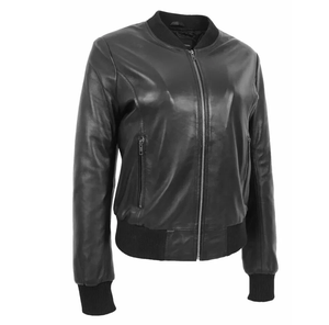 Winter Women Casual Leather Jacket New Fashion Trendy Jacket Custom Made Classic Leather <b>Stand</b> Fit Bomber Jackets Manufacturers - Product Image 2