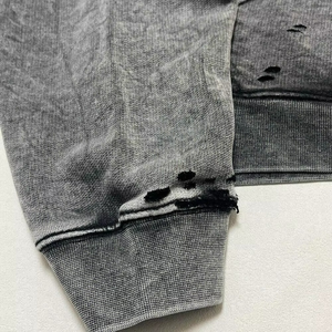 Sweat à capuche oversize déchiré pour homme – Respirant, basique, thermique, qualité supérieure, petit prix - Product Image 6