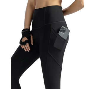 Ensemble de sport sans couture pour femme : haut court à manches longues et leggings taille haute extensibles pour la gym, le yoga et l'entraînement - Product Image 3