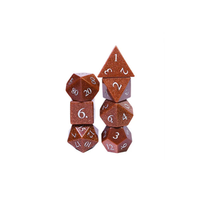 Dados de piedra de alta calidad, piedra de oro roja, cristal natural, piedras preciosas curativas de reiki, piedra grabada, juego de dados personalizados, cristal vikingo - Product Image 3