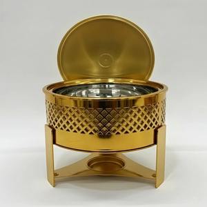 ถาดอุ่นอาหารสแตนเลสเคลือบผง ฝาปิดสแตนเลส ทนทาน ไม่ติดอาหาร เหมาะสำหรับงานจัดเลี้ยง แบบอาหรับ - Product Image 5