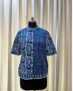 เสื้อคุร์ติผ้าฝ้ายทอธรรมชาติ 100% พิมพ์ลายด้วยมือแบบอีโค่เฟรนด์ลี่ แขนยาวทรงหลวมใส่สบายสำหรับฤดูร้อน - Product Image 4