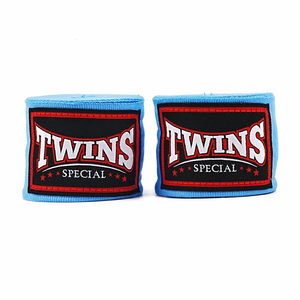 High Stretch Twins Sky Blue Muay Thai Protection Boxing <b>Hand</b> Wraps Sports Equipment Training Kickboxing Fighting Cotton Bandages - Product Image 1