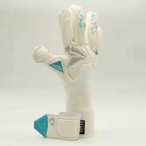 2026 Premium Football Goalkeeper Gloves <b>Full</b> Finger Non <b>Slip</b> Breathable PU Material Unisex Adjustable Hook Loop Closure White - Product Image 3