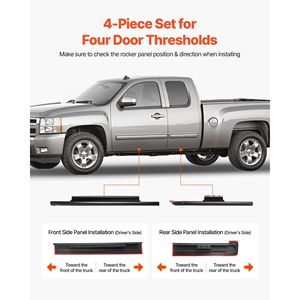 Set di 4 Protezioni Laterali per Chevrolet Silverado 1999-2006 Cabina Estesa, Compatibile con 14089 Trail Armor Skid Plates - Product Image 6