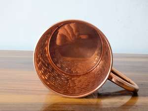 Mug à Moscow Mule en cuivre artisanal : Vaisselle à cocktail martelée - Product Image 2