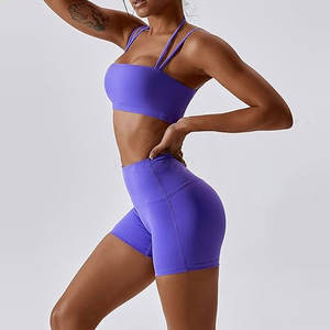 Conjunto Deportivo de 2 Piezas para Mujer, Shorts y Bra de Yoga Duraderos, Secado Rápido, Antibacterianos, Transpirables, Ligeros y Elásticos, Precio Económico - Product Image 3