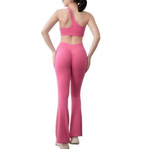OEM ODM Women Full Length <b>Flare</b> Yoga <b>Leggings</b> High Waist Quick Dry Breathable Gym Pants Wholesale Wear - Product Image 2