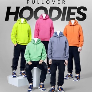Sudadera con Capucha para Hombre, de Felpa Gruesa, Unisex, Personalizable con Estampado, Ecológica, Deportiva, Cálida, de Color Sólido, Venta al Por Mayor de Fábrica - Product Image 3