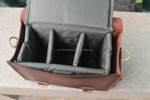 Mochila para cámara de viaje Vintage hecha a mano al por mayor cuero genuino y lona/PU bolsa de fotografía DSLR impermeable - Product Image 3