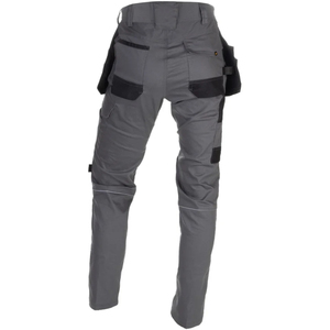 Pantalones de Trabajo para Hombre, Diseño Moderno y Personalizado, Color Gris, con Bolsillos y Rodilleras Reflectantes - Product Image 4