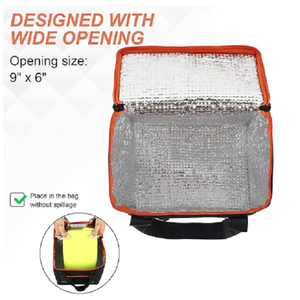 Sac isotherme en polyester avec porte-bouteille, sac de transport alimentaire réutilisable pour le bureau, l'école, les voyages et les repas quotidiens - Product Image 5