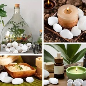 Grands galets de rivière blancs polis de 38 lb, 2-3 pouces, galets naturels pour aménagement paysager, décoration de jardin, aquariums, pierres décoratives - Product Image 4