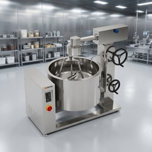 Olla de vapor con inducción y revestimiento giratorio Amicook 380V/440V, modelo de olla de inducción para restaurante, de aluminio, ahorradora de espacio. - Product Image 1