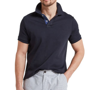 Wholesale 100% Cotton Men's for Polo T-Shirts Custom Color <b>and</b> Logo Breathable New Casual Wear with Short Sleeves - Product Image 6