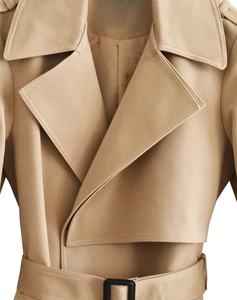 Abrigo de Invierno Extra Grande para Mujer, Mezcla de Lana, Color Sólido, Chaqueta Casual de Otoño con Forro de Lino - Product Image 3