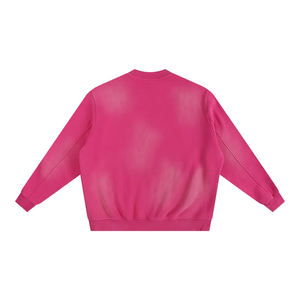 Sweat-shirts pour hommes à col rond, vierges, de haute qualité, en molleton de coton épais, coupe oversize, effet vintage délavé au soleil, avec impression de logo personnalisé - Product Image 2