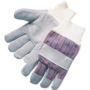 Premium Cowhide Split Leather <b>Driver</b> <b>Gloves</b> Working Assembly Gardening Leather Work <b>Gloves</b> Cotton Back Knitted Safety <b>Gloves</b> - Product Image 6