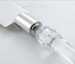 Ensemble de service à gâteau en acier inoxydable avec poignée en cristal acrylique, parfait pour les mariages, les cadeaux et les fêtes - Product Image 2