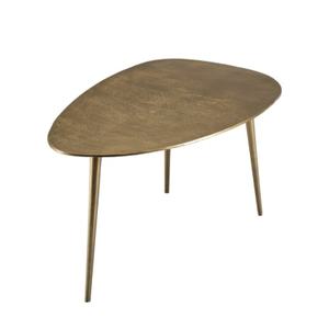 Mesa de Centro Redonda Moderna con Acabado Martillado, 42 cm de Diámetro, Muebles Contemporáneos para Sala de Estar - Product Image 4