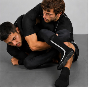 High Quality Black Grappling <b>Socks</b> Anti Slip MMA BJJ Wrestling Training Grip Performance Sports Footwear Breathable - Product Image 5
