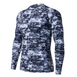 Camiseta de Protección Solar Personalizada para Hombre, Manga Larga, Transpirable, de Spandex, para Surf, Natación, Deportes Acuáticos, Impresión Digital OEM - Product Image 5