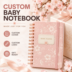 Cuaderno Espiral LABON con Diseño de Flores de Cerezo Rosadas, Cuaderno de Doble Anillado A8 con Puntos, Libreta de Viaje, Bolsa para Pañales, Libreta de Notas - Product Image 4