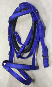 BLUHORSE BH-4112 Professional <b>Equestrian</b> PVC/Nylon Bridle Reins Set Rubber Grip Custom Logo-High Quality for Training Daily - Product Image 3