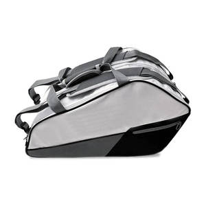 Sac de sport multifonctionnel pour raquettes, blanc, gris, noir, avec blocs de couleur, bretelles rembourrées, organisateur d'équipement - Product Image 6
