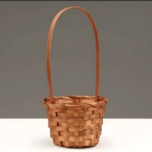 Cesta de regalo vacía ecológica para cestas de flores de bambú natural tejidas a mano al por mayor OEM ODM aceptar - Product Image 1